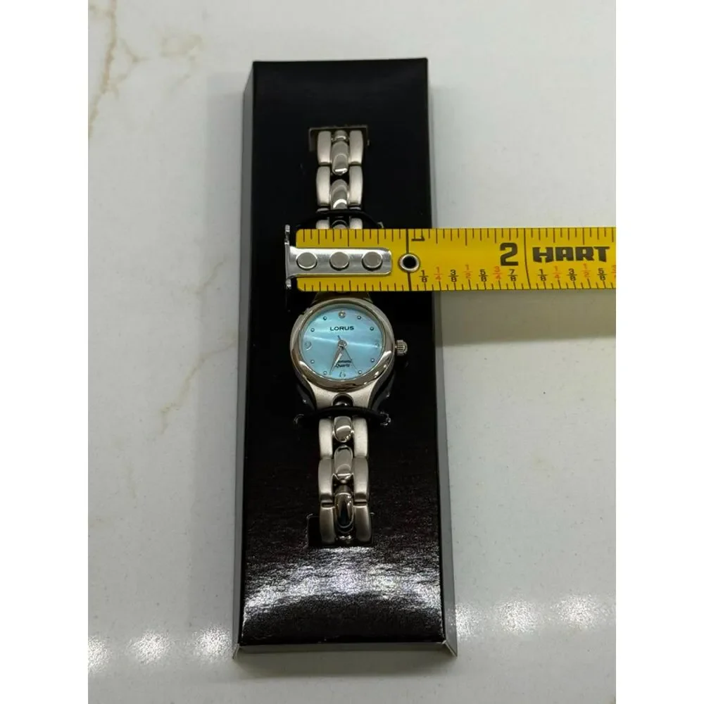 Vintage 2005 Lorus Diamond Quartz Women's Watch Sky Blue Dial